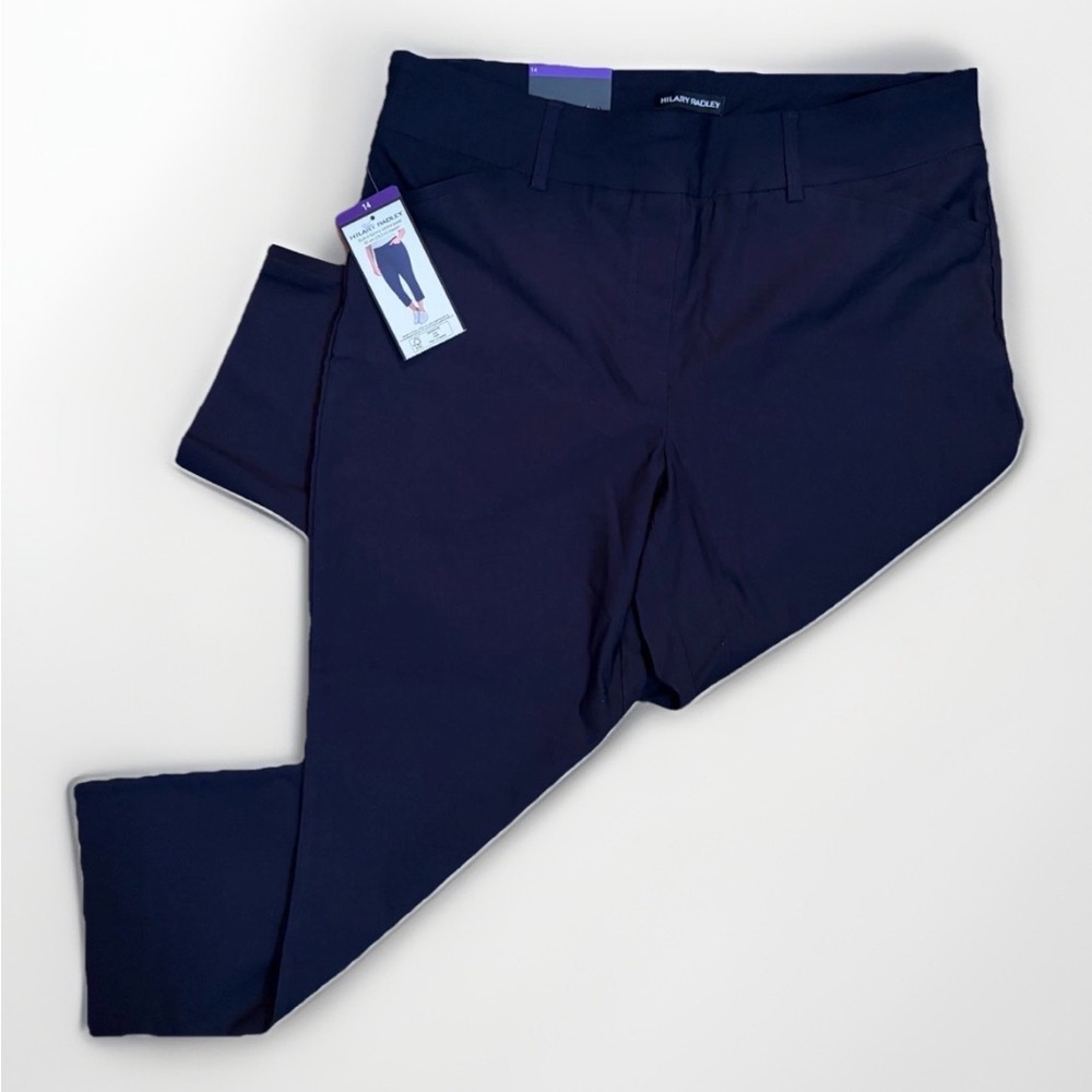 Hilary Radley Pull-On Ankle Pants – Size 14 – NWT – Navy